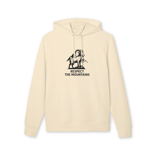 Ultra-Soft Organic Hoodie "Respect the Mountains"
