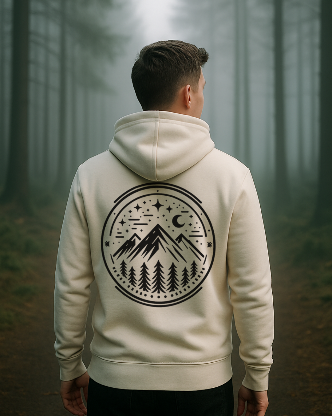 Premium Organic Hoodie Mountain Peak