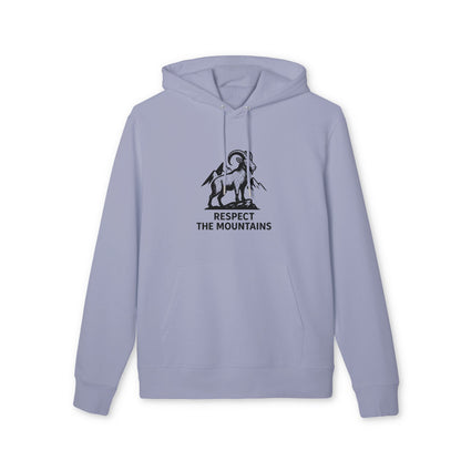 Ultra-Soft Organic Hoodie "Respect the Mountains"