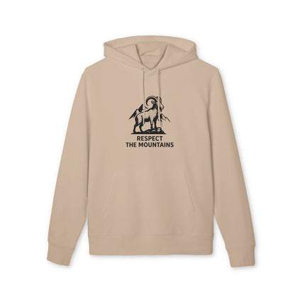 Ultra-Soft Organic Hoodie "Respect the Mountains"