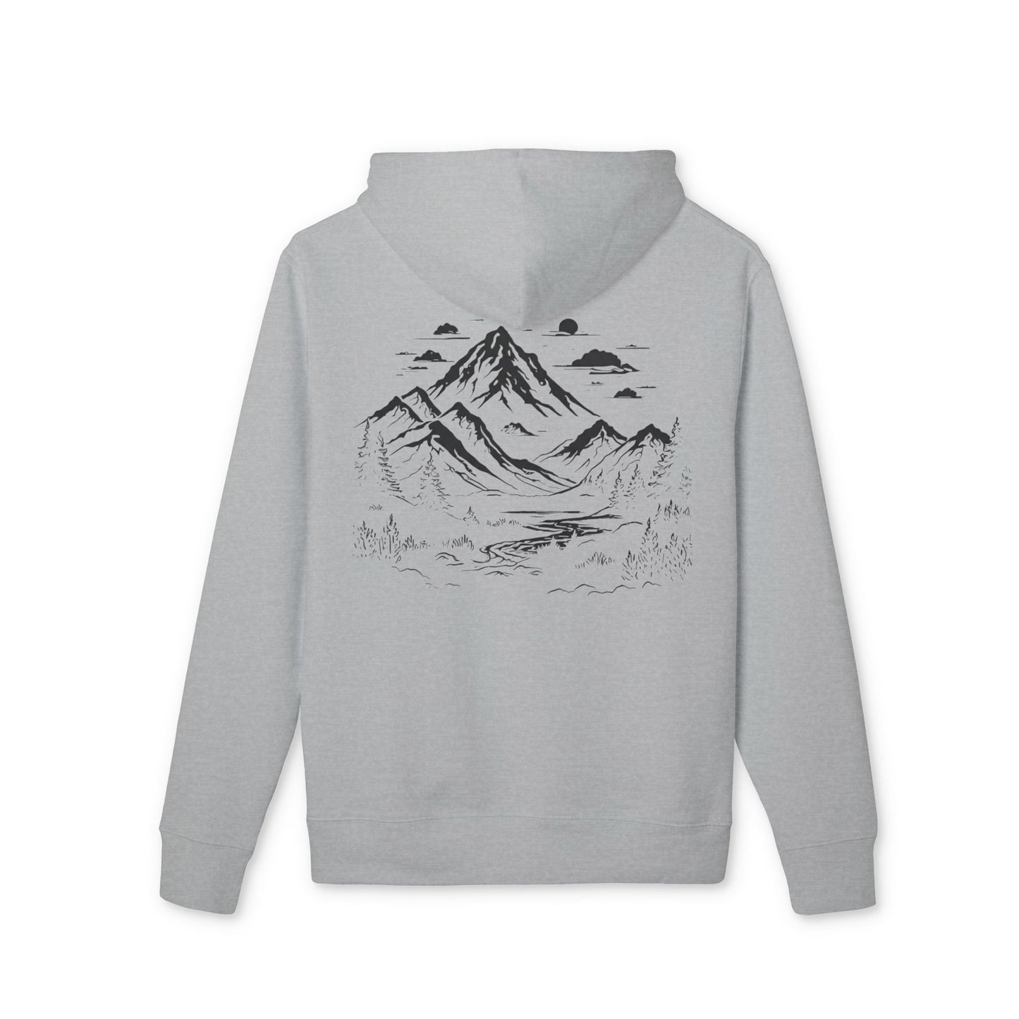Premium Organic Hoodie Mountain Forest