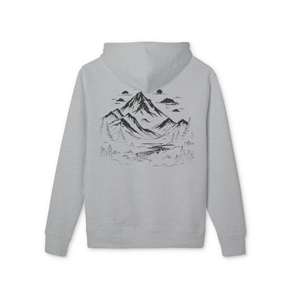 Premium Organic Hoodie Mountain Forest