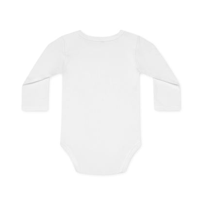 Baby Organic Bodysuit Long-Sleeve |  Little Hiker in Training | white