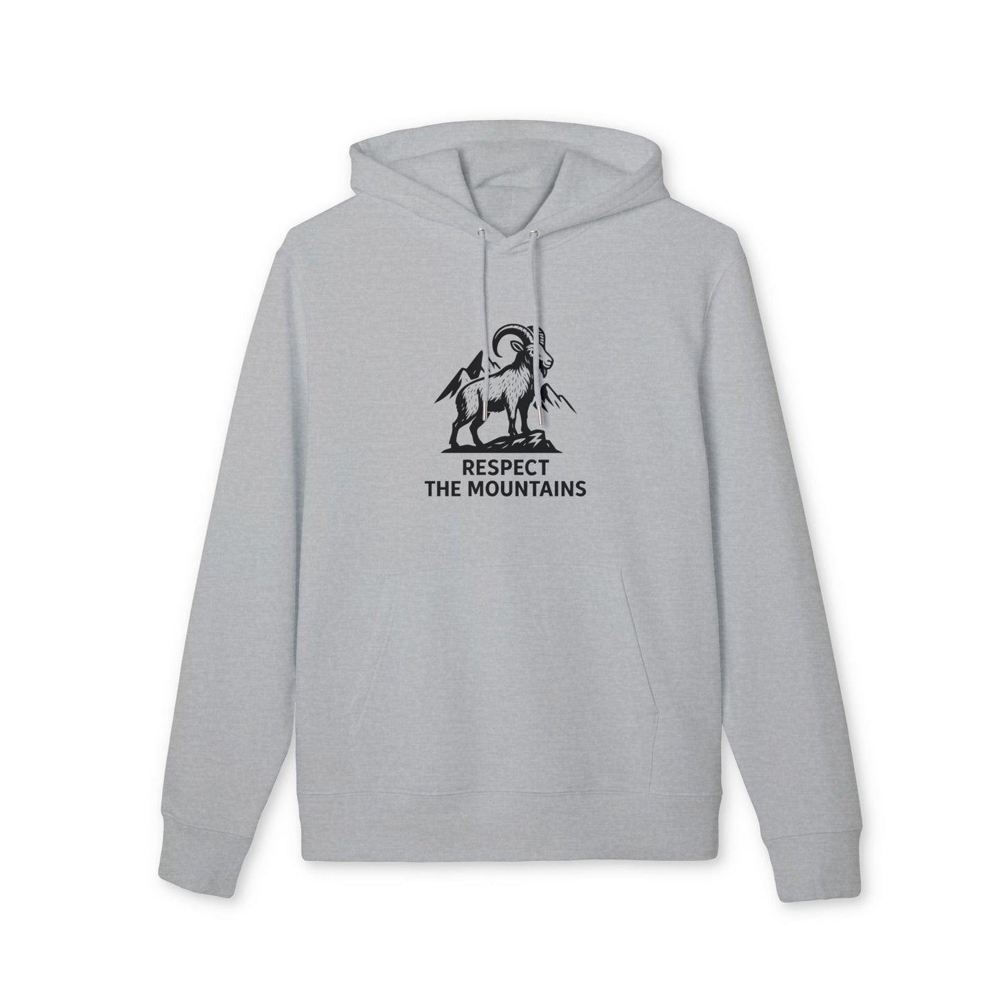 Ultra-Soft Organic Hoodie "Respect the Mountains"