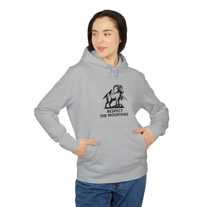 Ultra-Soft Organic Hoodie "Respect the Mountains"