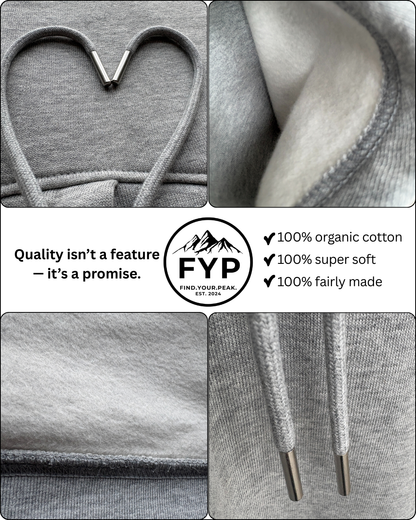 Ultra-Soft Organic Hoodie "Respect the Mountains"