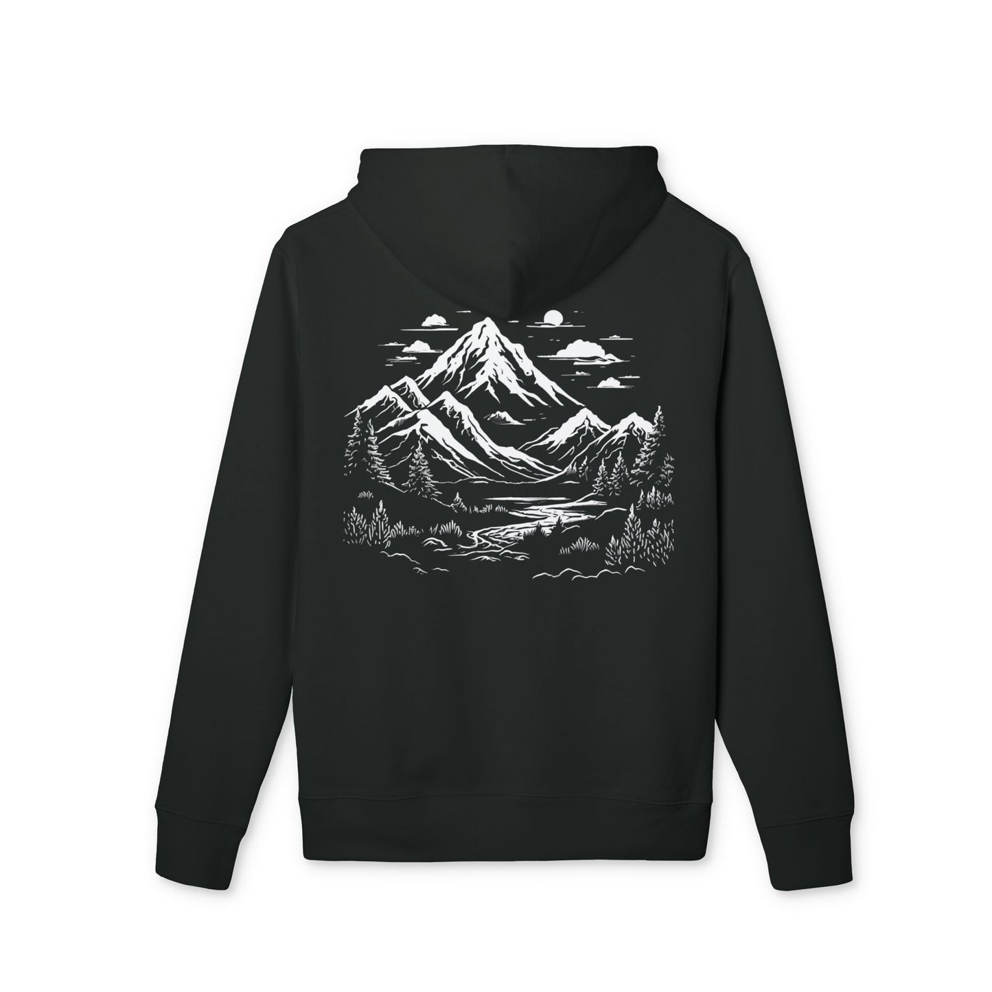 Premium Organic Hoodie Mountain Forest