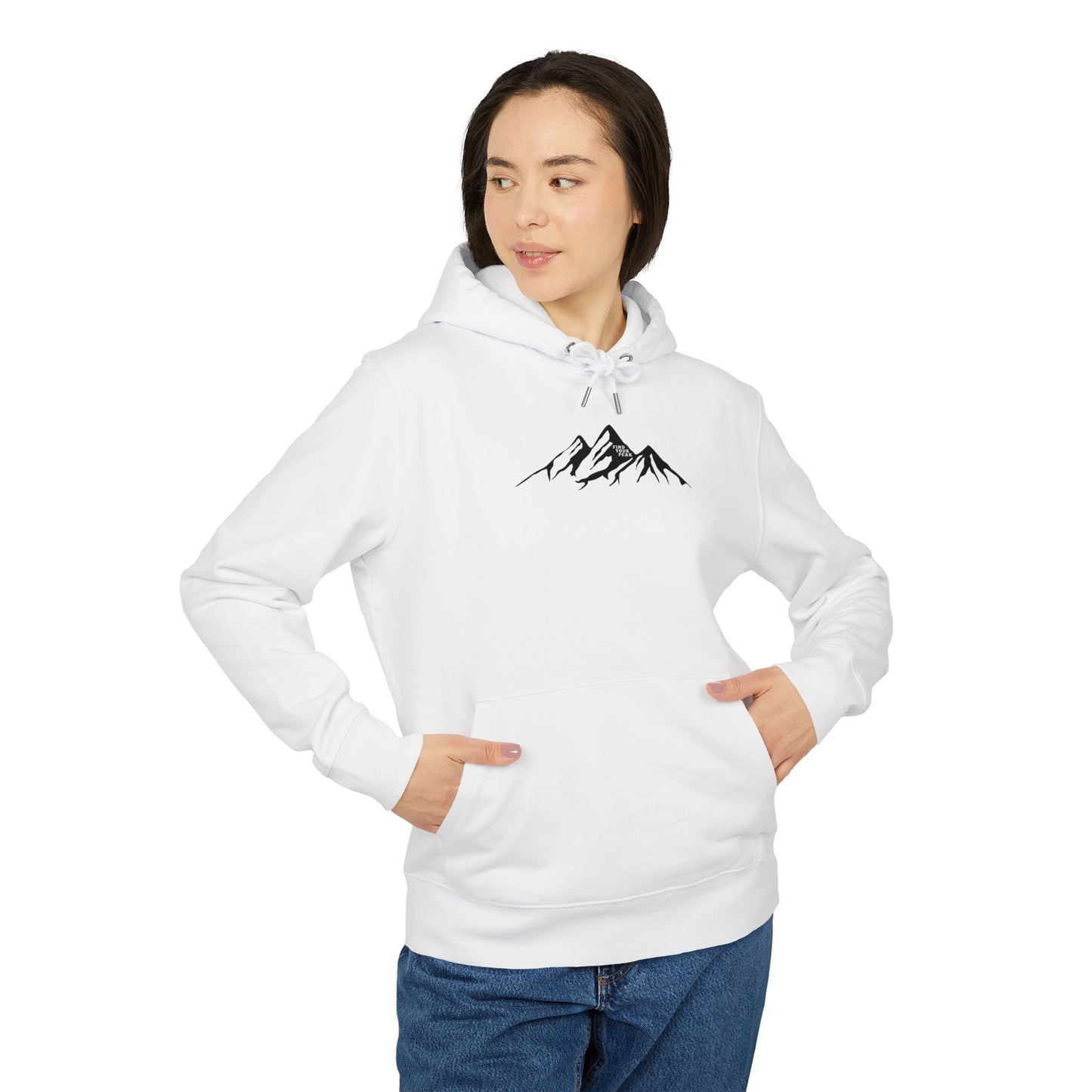 Premium Organic Outdoor Hoodie | Find your Peak | white
