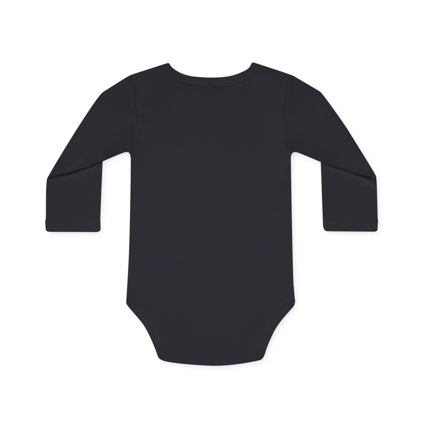 Baby Organic Bodysuit Long-Sleeve | Little Hiker in Training | black