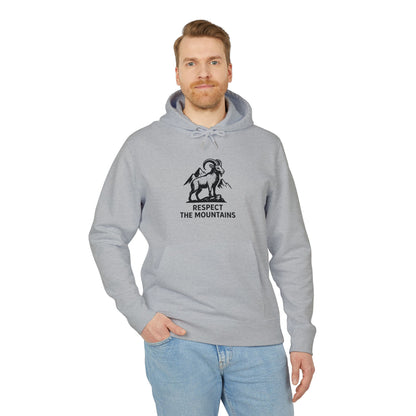 Ultra-Soft Organic Hoodie "Respect the Mountains"
