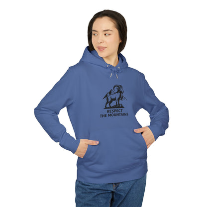 Ultra-Soft Organic Hoodie "Respect the Mountains"